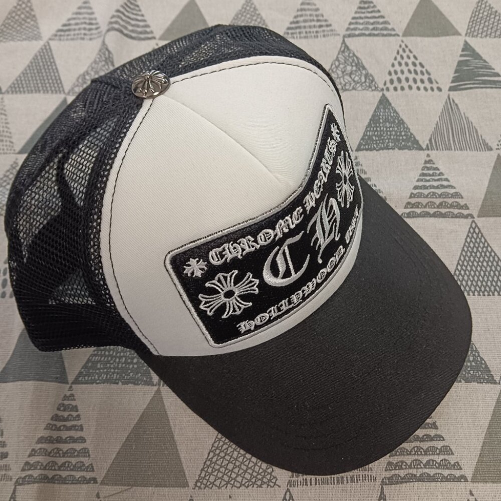 Chrome Hearts Mens Cross Embroidered Trucker Hat - Picture 3 of 6